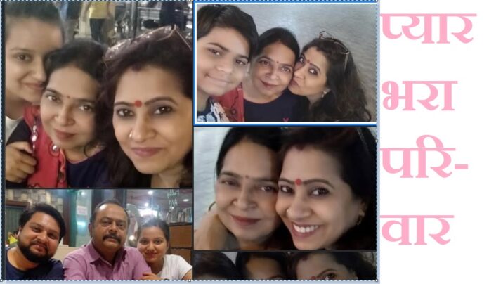 Preeti Saxena (the pen artist) with family